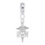 Rn Caduceus charm dangle bead in Sterling Silver hide-image