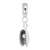 Shell With Pearl charm dangle bead in Sterling Silver hide-image