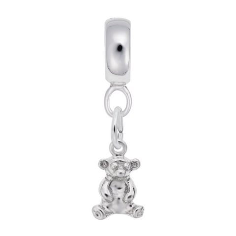 Bear Charm Dangle Bead In Sterling Silver