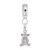Bear Charm Dangle Bead In Sterling Silver