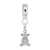 Bear charm dangle bead in Sterling Silver hide-image