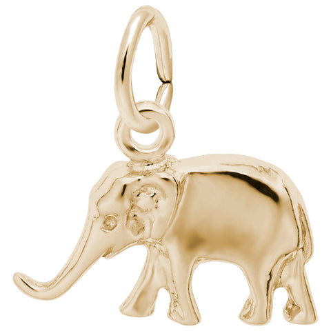 Elephant Charm In Yellow Gold