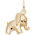 Elephant Charm in Yellow Gold Plated