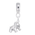 Elephant Charm Dangle Bead In Sterling Silver