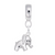Elephant charm dangle bead in Sterling Silver hide-image