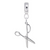 Scissors Charm Dangle Bead In Sterling Silver