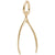 Wishbone Charm in Yellow Gold Plated