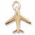 Airplane charm in Yellow Gold Plated hide-image