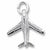 Airplane charm in 14K White Gold hide-image