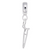 Crutch charm dangle bead in Sterling Silver hide-image