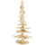 Christmas Tree Charm in Yellow Gold Plated