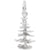 Christmas Tree Charm In Sterling Silver