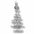 Christmas Tree charm in 14K White Gold hide-image
