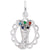 Christmas Stocking Charm In 14K White Gold