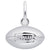 Football Charm In 14K White Gold