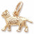 Cat charm in Yellow Gold Plated hide-image