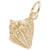 Conch Shell Charm in Yellow Gold Plated