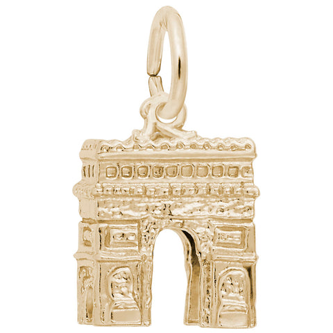 L'Arc De Triomphe Charm In Yellow Gold