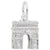 L'Arc De Triomphe Charm In 14K White Gold