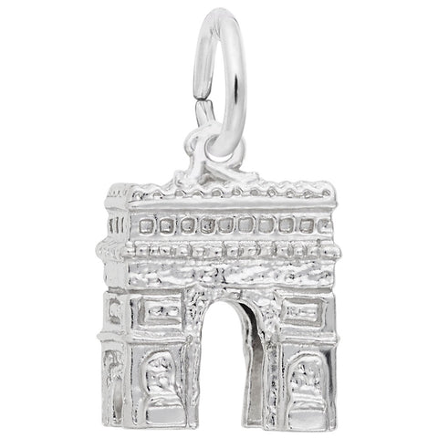 L'Arc De Triomphe Charm In Sterling Silver