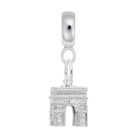 LArc De Triomphe Charm Dangle Bead In Sterling Silver