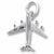 Airplane charm in Sterling Silver hide-image