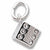 Dice charm in 14K White Gold hide-image