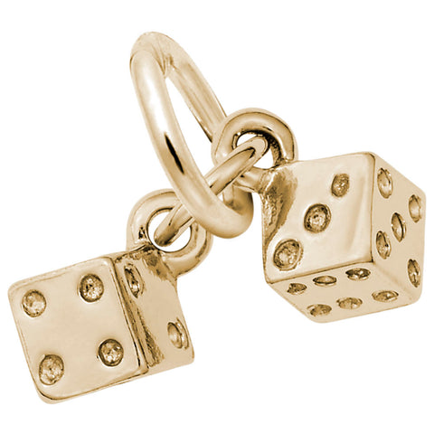 Dice Charm in Yellow Gold Plated