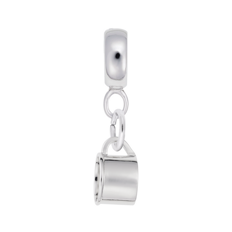 Baby Cup Charm Dangle Bead In Sterling Silver
