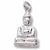 Buddha charm in 14K White Gold hide-image