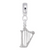 Harp charm dangle bead in Sterling Silver hide-image