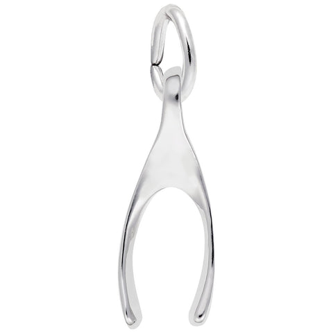 Wishbone Charm In Sterling Silver