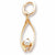 Wishbone charm in Yellow Gold Plated hide-image