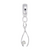 Wishbone charm dangle bead in Sterling Silver hide-image