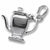 Teapot charm in 14K White Gold hide-image