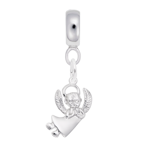 Angel Charm Dangle Bead In Sterling Silver