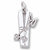 Skis charm in 14K White Gold hide-image