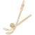 Field Hockey Charm in Yellow Gold Plated