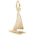 Sailboat Charm In Yellow Gold