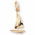 Sailboat Charm in 10k Yellow Gold hide-image