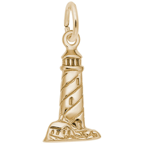 Lighthouse Charm in Yellow Gold Plated