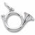 French Horn charm in Sterling Silver hide-image