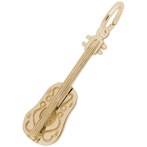 Ukulele Charm In Yellow Gold