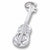 Ukulele charm in 14K White Gold hide-image