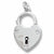 Lock, Heart charm in 14K White Gold hide-image