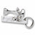 Sewing Machine charm in Sterling Silver hide-image