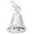 Bell Charm In 14K White Gold