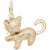 Cat Charm in Yellow Gold Plated