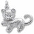 Cat charm in 14K White Gold hide-image