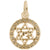 Star Of David Charm In Yellow Gold